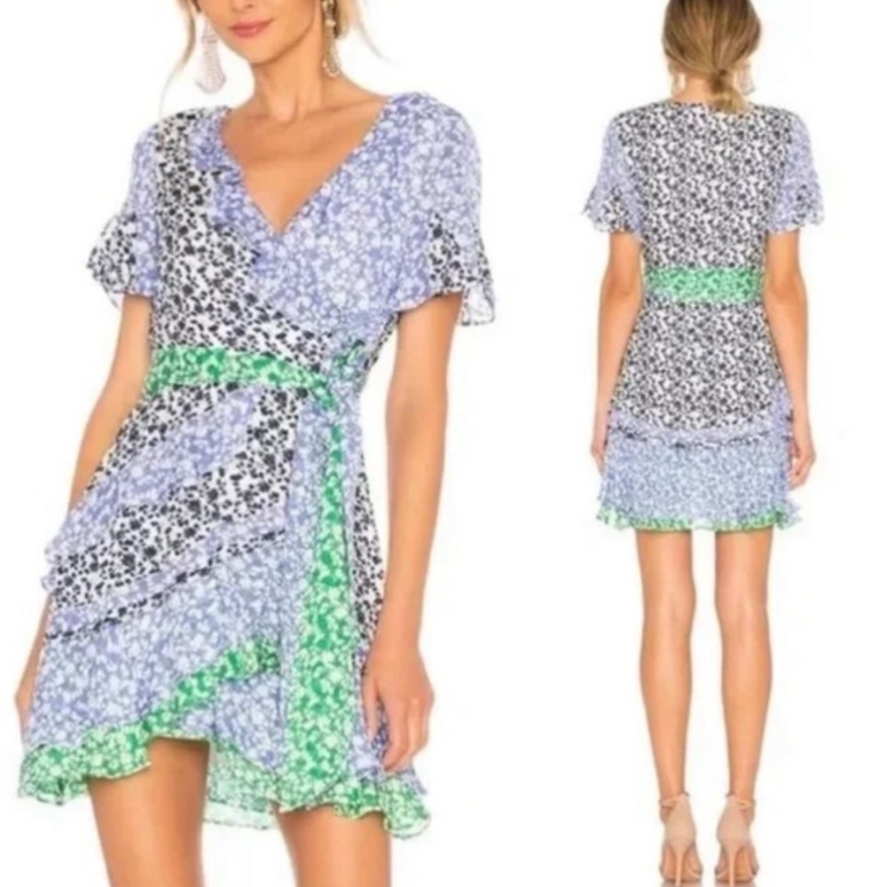 Tanya Taylor Silk Wrap Mini Dress
Size 12
